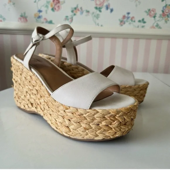 Chic Blush/Cream Espadrille Wedges, Size 8.5 Women’s NWT - Picture 6 of 8